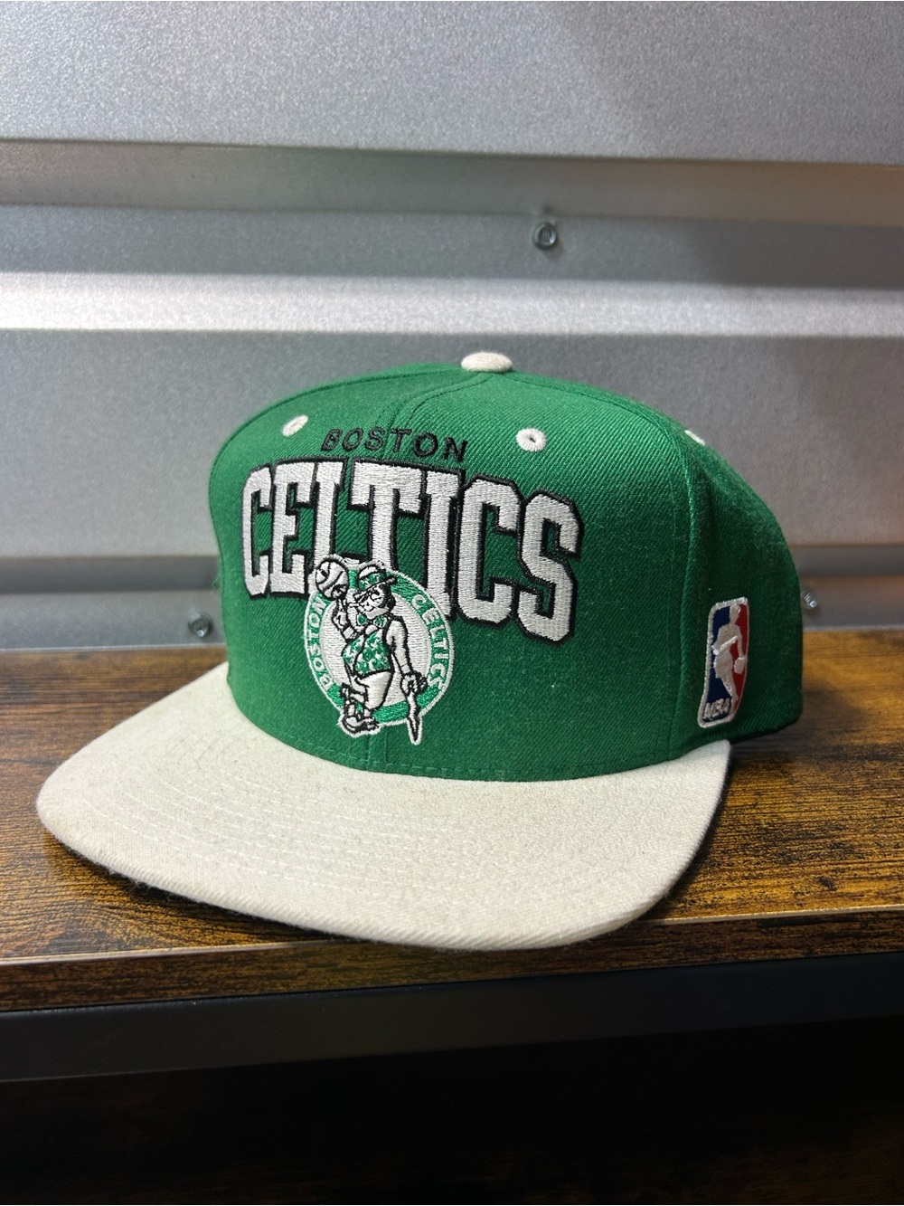 Mitchell & Ness Boston Celtics Green & Cream  Pop Adjustable Snapback Hat Cap